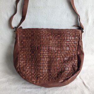 Valencia Holland leather basket weave handbag